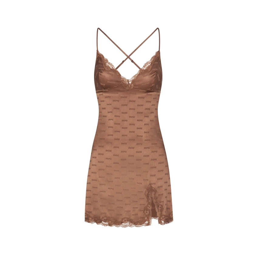 SKIMS JACQUARD LACE SLIP DRESS | JASPER