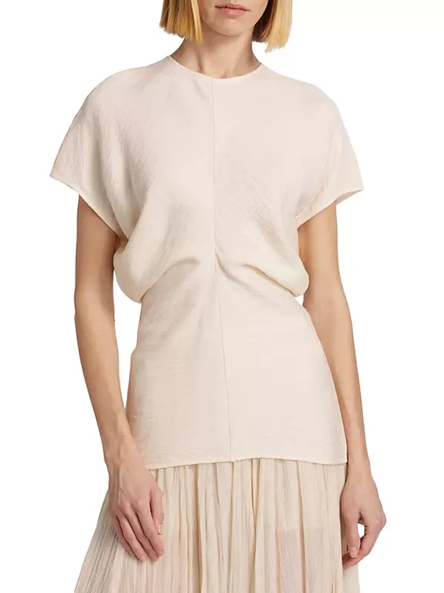 Shop Toteme Crinkled Slouch-Waist Top | Saks Fifth Avenue