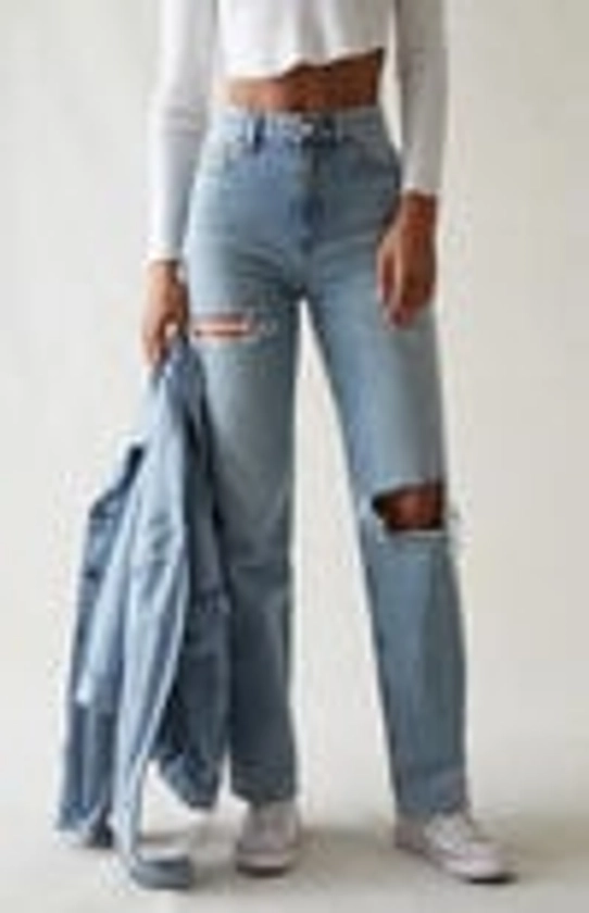 PacSun Light Indigo Ripped '90s Boyfriend Jeans | PacSun