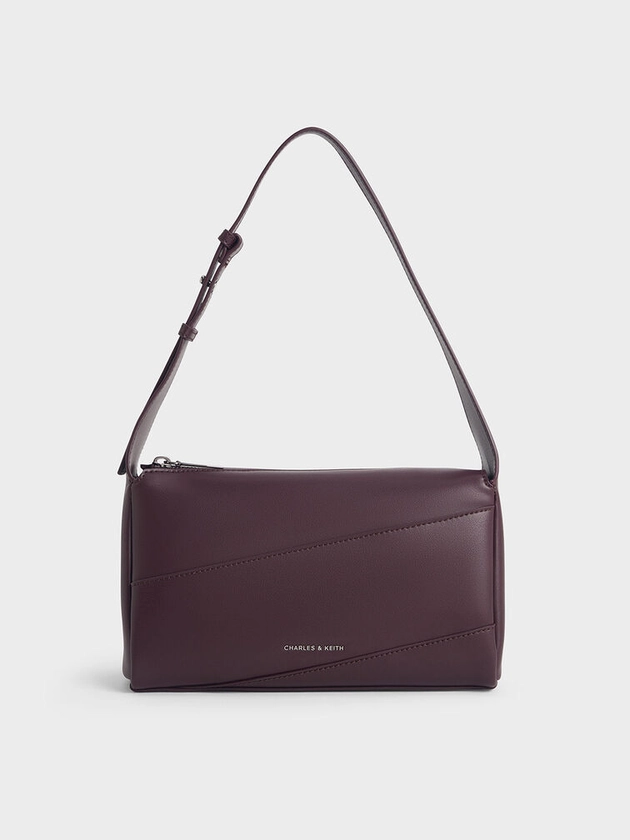 Sac porté épaule Trin    
         - Plum