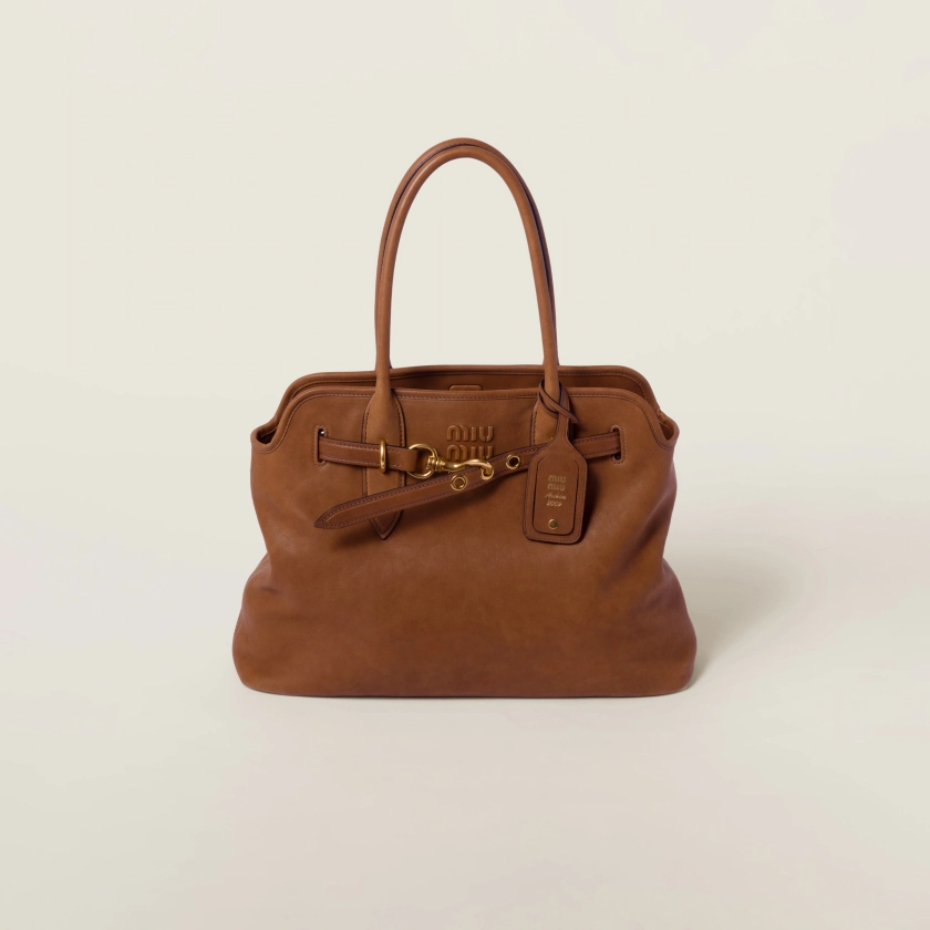 Oak Aventure Nappa Leather Bag | Miu Miu