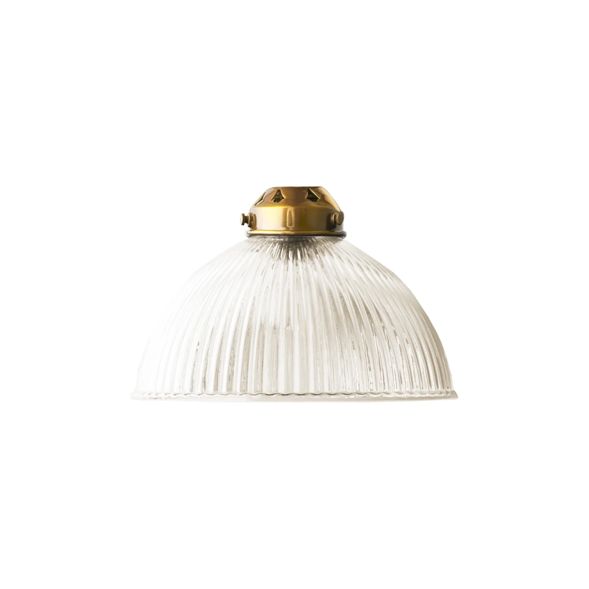 Smaller Cupola pendant shade in clear prismatic glass