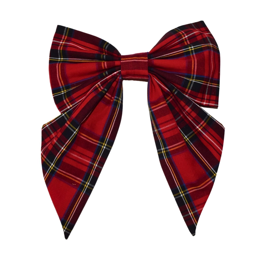 Hair Bow - Tartan - Red by SYLKI