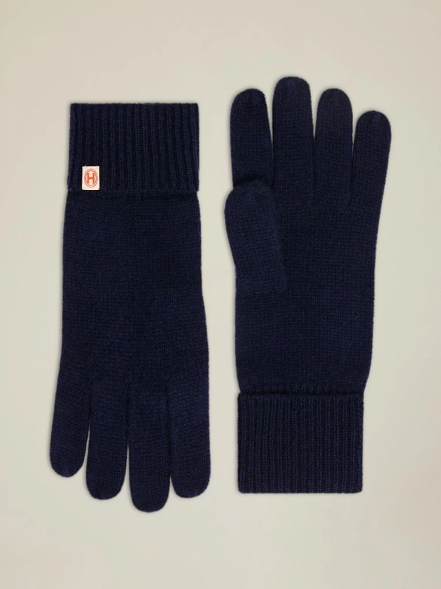 Beeli - Gants en 100% cachemire navy | Hircus Cachemire