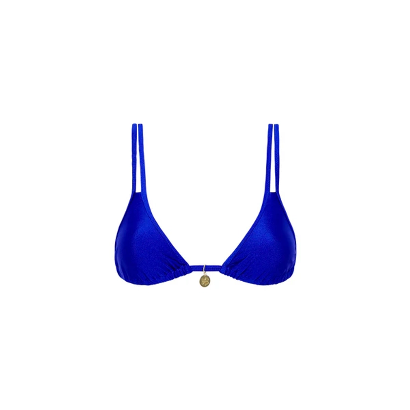 Twin Strap Bralette Bikini Top - Malibu Blue