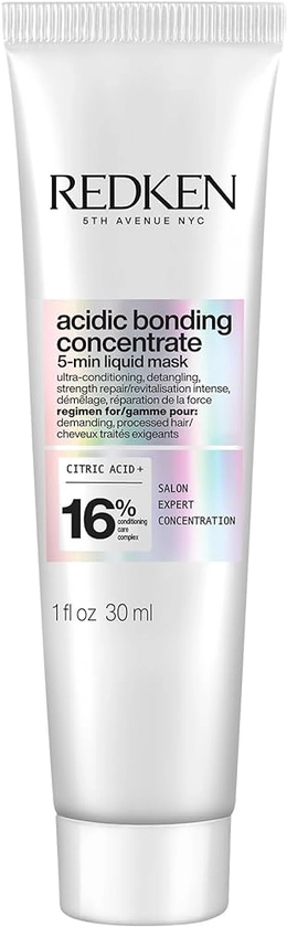 Amazon.com: REDKEN Bonding Mask for Dry, Damaged Hair | Acidic Bonding Concentrate | 5 Minute Hydrating Hair Repair Mask | For All Hair Types : Beauty & Personal Care