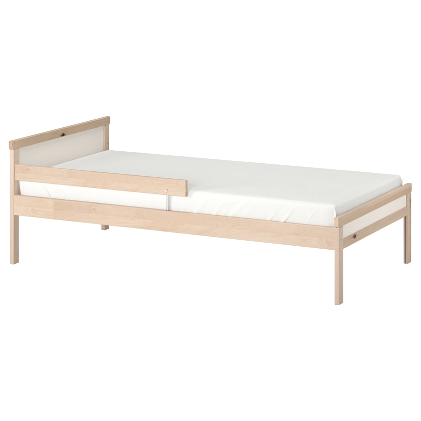 SNIGLAR Bed frame with slatted bed base - beech 27 1/2x63 "