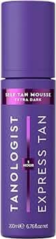 Tanologist Express Self Tan Mousse, Extra Dark - Hydrating Sunless Tanning Foam, Vegan and Cruelty Free - 6.76 Fl Oz