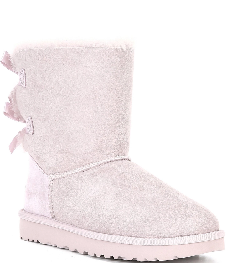 UGG Bailey Suede Bow II Water-Repellent Boots | Dillard's