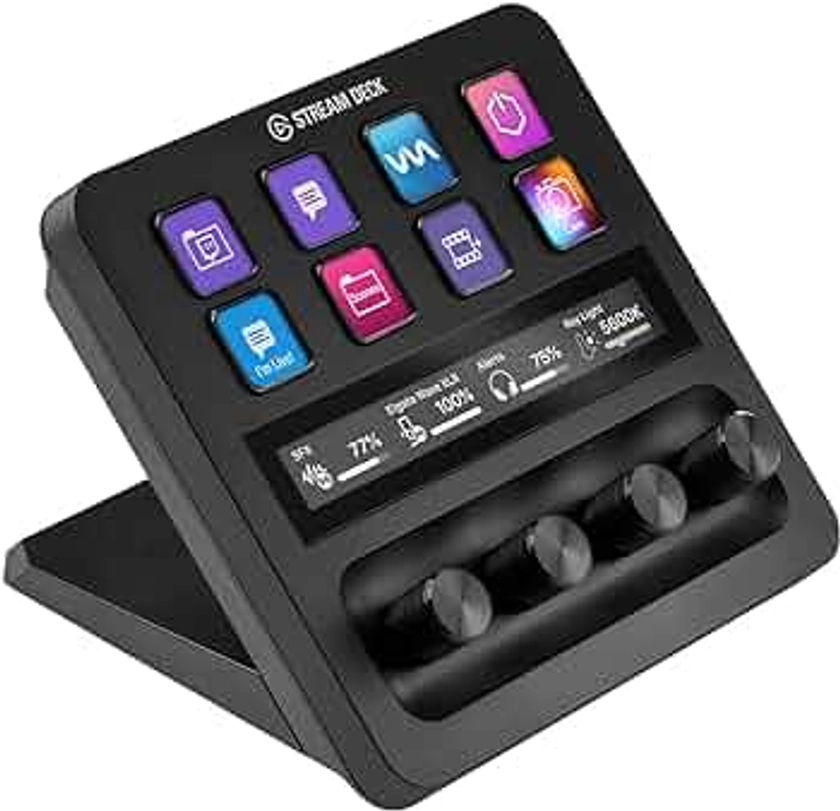 Elgato USB-C Stream Deck +, Audio Mixer, Production Console and Studio Controller for Content Creators, Streaming, Gaming, with Customizable Touch Strip dials and LCD Keys, Works with Mac and PC