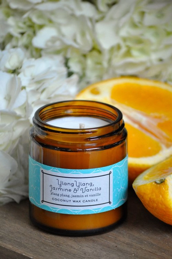 3.1 oz Small Amber Apothecary Jar Ylang Ylang/Jasmine/Vanilla — Pure Plant Home