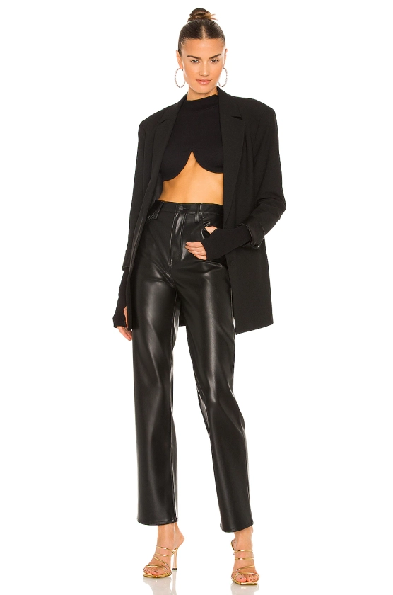 PISTOLA X REVOLVE Cassie Super High Straight Pant in Black | REVOLVE