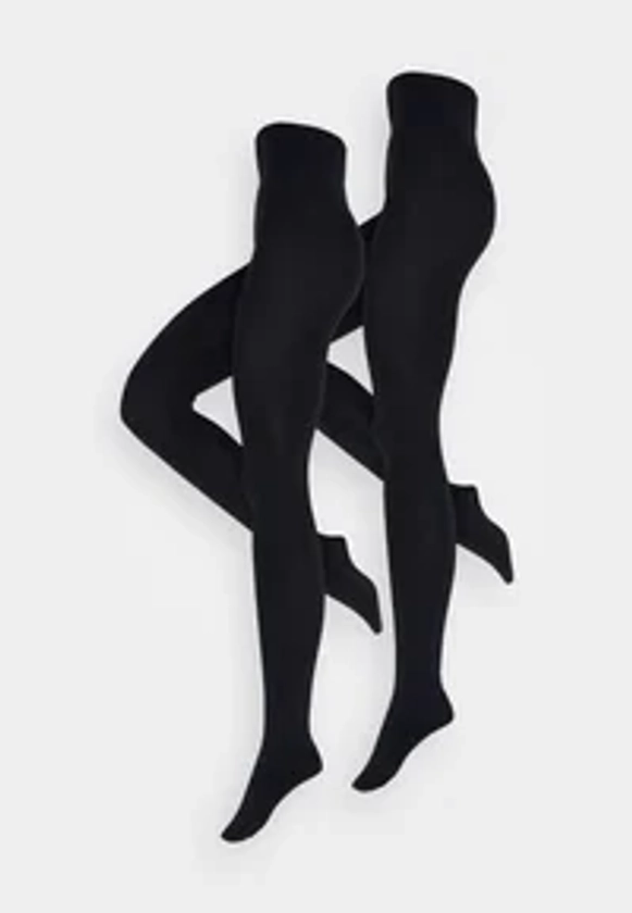 ONLY ONLKENJA TIGHT 2 PACK - Collants - black/noir - ZALANDO.FR