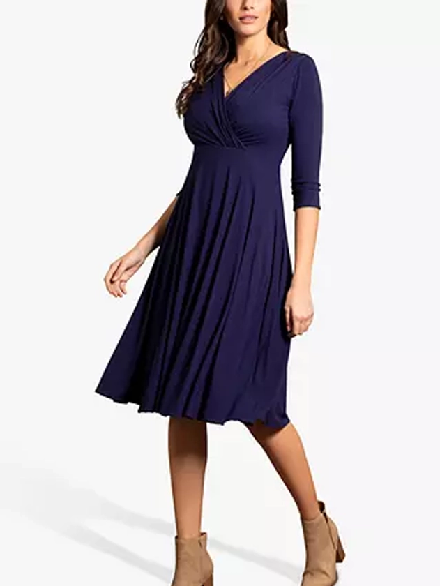 Alie Street Annie Wrap Over Bodice Midi Dress