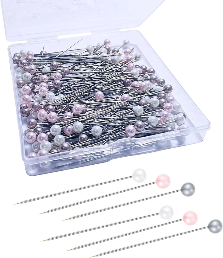 Amazon.com: Corsage Boutonniere Pins, 150pcs Faux Pearl Head Sewing Pins, Straight Pins Wedding Bouquet Pins for Crafts Jewelry Making DIY Fabric Wedding Flower Decorations (White,Pink and Gray)