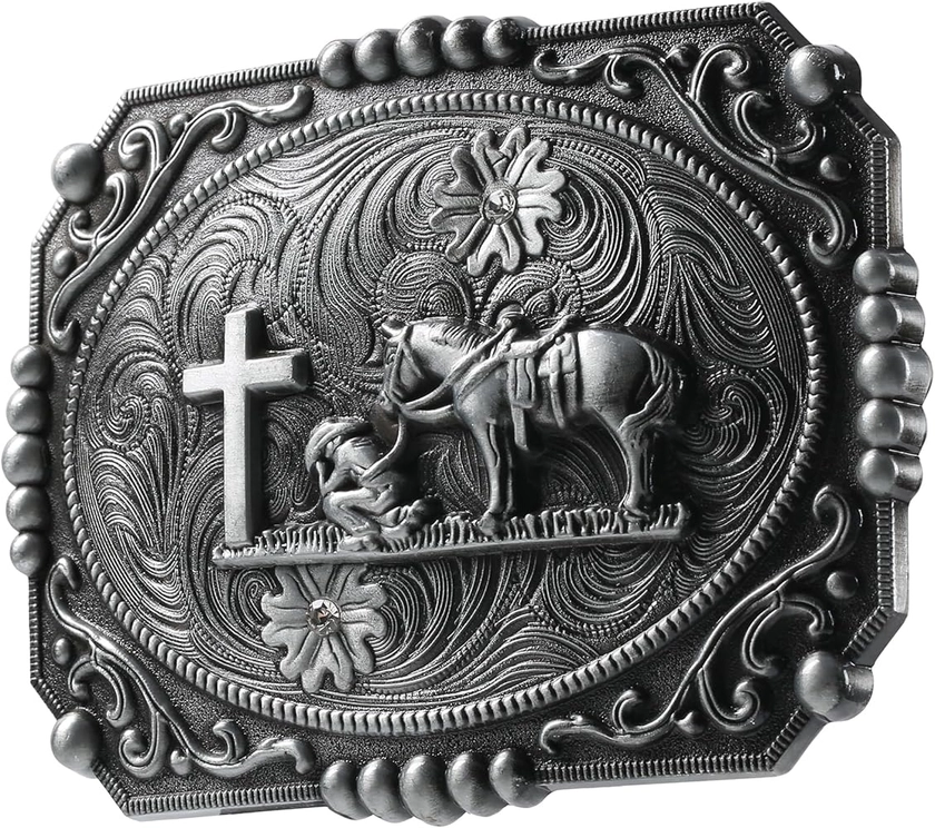 Amazon.com: LuluCircle Western Belt Buckle Men Women (Cross Cowboy), Classic Cowboy Elegance : Clothing, Shoes & Jewelry