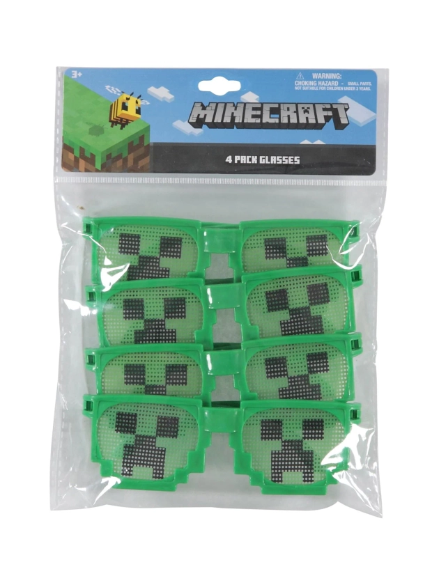 Minecraft Glasses Set, Party Favor 4 Pack - Walmart.com