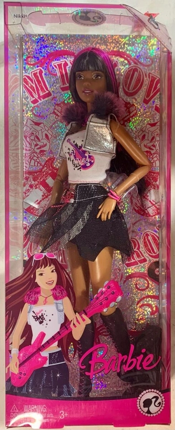 Barbie FASHION FEVER ROCK STAR NIKKI Doll Pink Highlights 2008 Mattel New Sealed