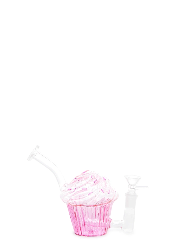 Dolls Home Cupcake Shaped Glass Bong - Pink