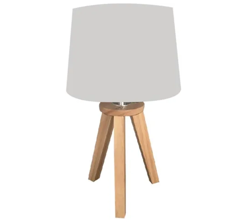 Lampe Scandinave 3 Pieds En Bois Gris - Lampe à poser BUT