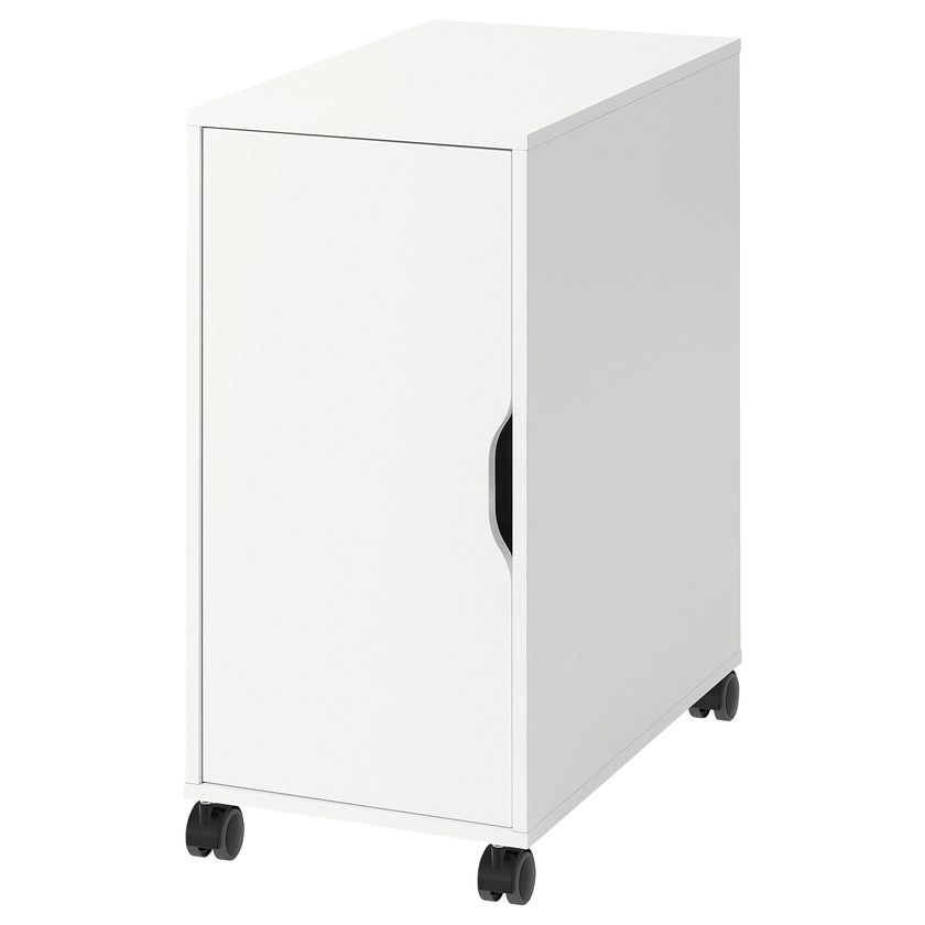 ALEX storage unit on castors, white/black, 36x76 cm - IKEA
