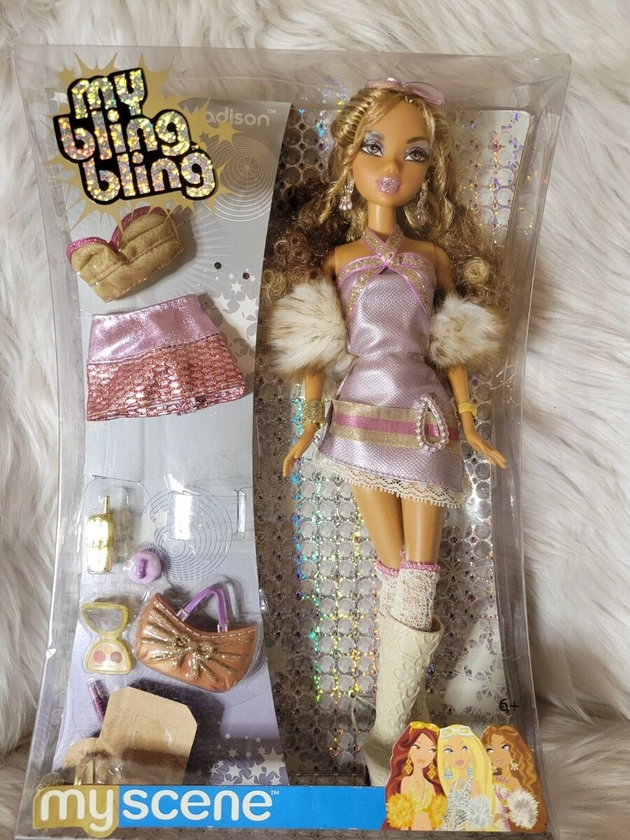 Barbie My Scene My Bling Bling Madison African American Doll 2005 #J1039 NRFP