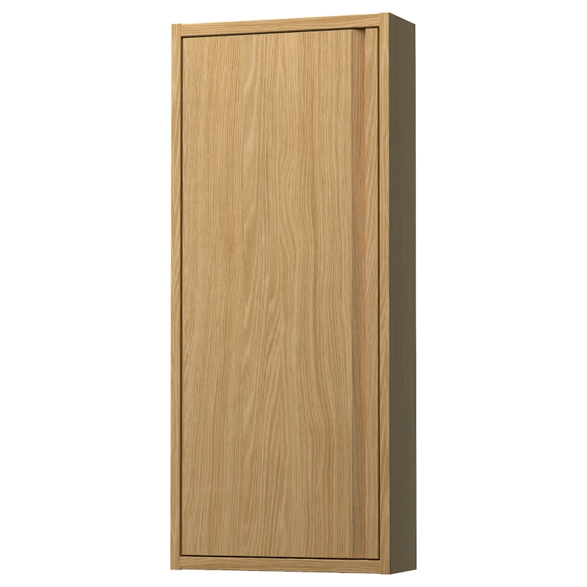 ÄNGSJÖN wall cabinet with door, oak effect, 40x15x95 cm - IKEA