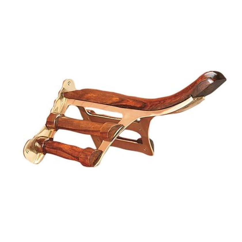 Brass & Wood Saddle Rack | Dover Saddlery