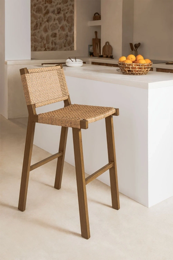 Tabouret haut en osier synthétique (74 cm) Ori 