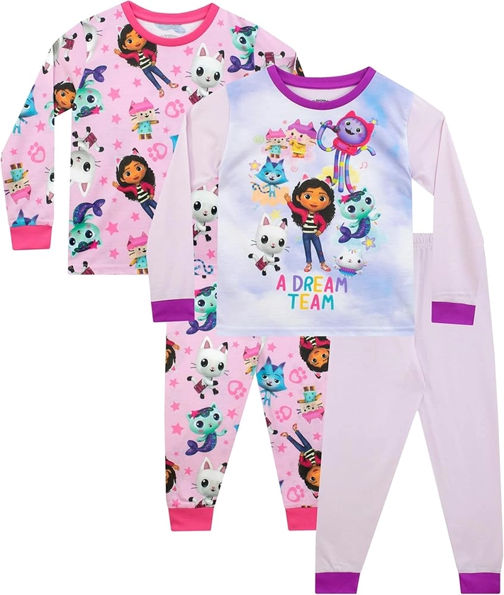 DREAMWORKS GABBY'S DOLLHOUSE vPajamas 2 Pack | Girls Pack Of Two Pajamas | Two Pack Pajamas For Girls