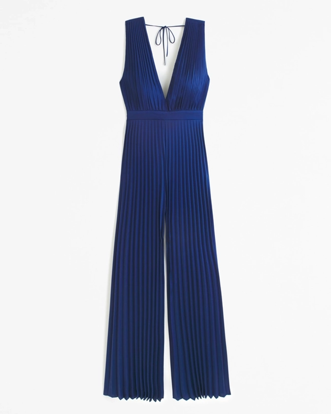 Women's The A&F Giselle Pleated Jumpsuit | Women's Dresses & Jumpsuits | Abercrombie.com