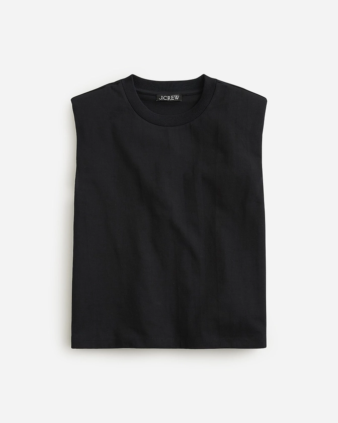 Structured muscle T-shirt in mariner cotton