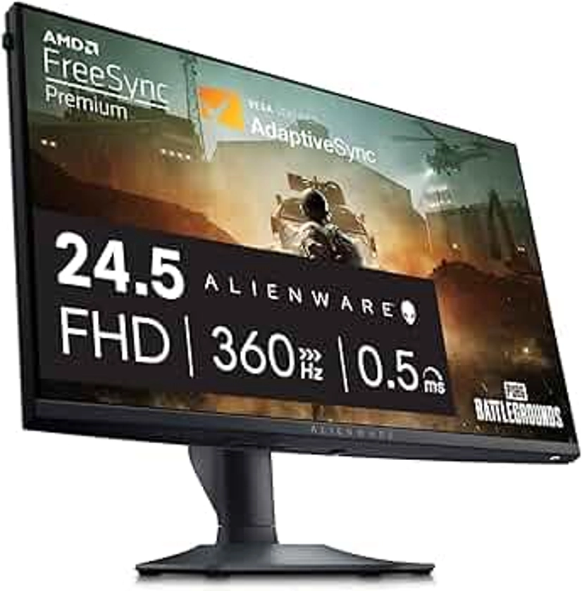Alienware 25 Gaming Monitor AW2523HF 24.5" IPS LED FHD - 360Hz - AMD FreeSync - VESA - Monitor (USB, HDMI) Height/Tilt/Swivel/Pivot Adjustability - Dark side of the Moon