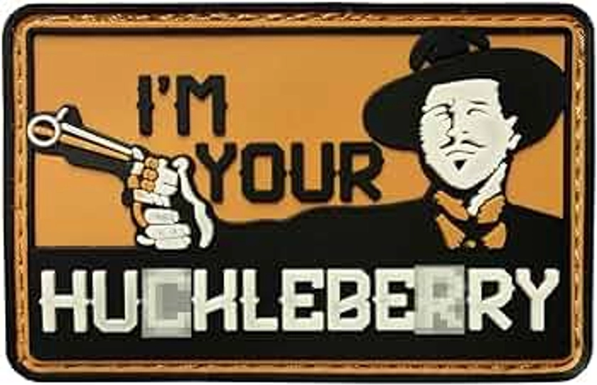 I'm Your H*ckleBe*ry Funny Tactical Hook & Loop Patch PVC Patch 3.15" x 2.16" Sized (Tan)