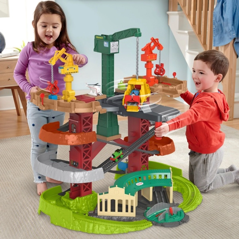 Thomas & Friends Fisher-Price Trains & Cranes Super Tower Track Set | Smyths Toys UK