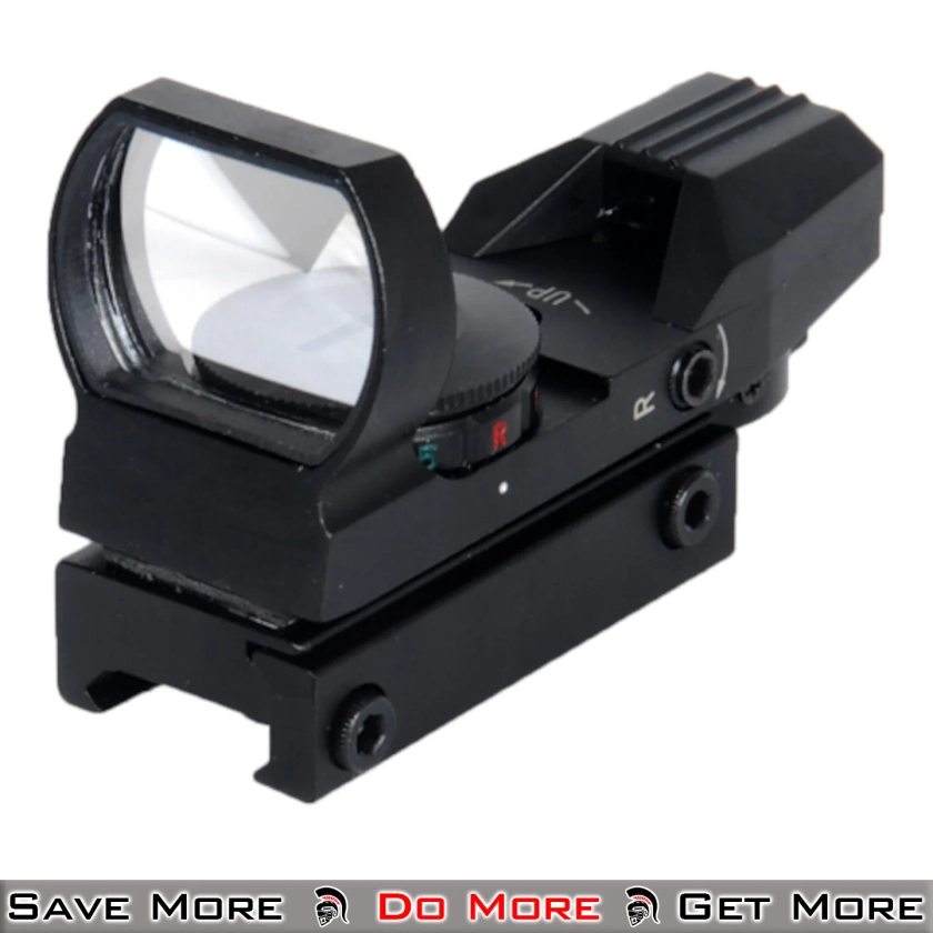 Lancer Tactical Reflex Sight Black Red Dot for Airsoft Training Weapons