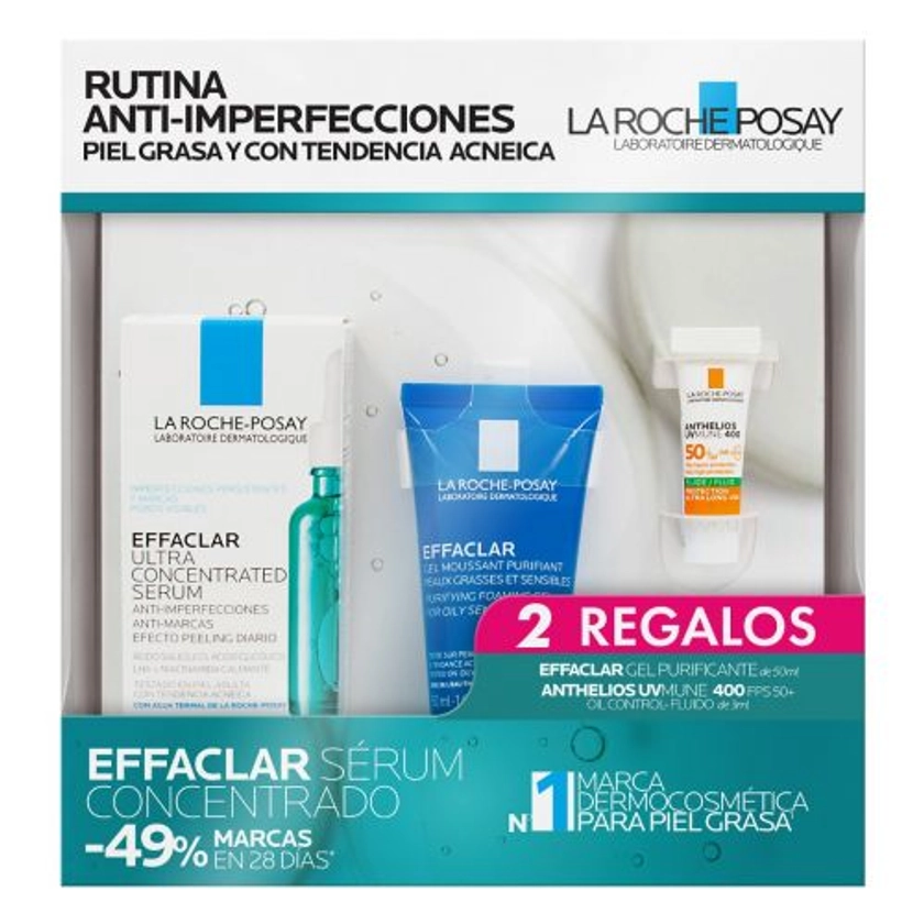 La Roche-Posay Pack Effaclar Serum + Gel + Anthelios Oil