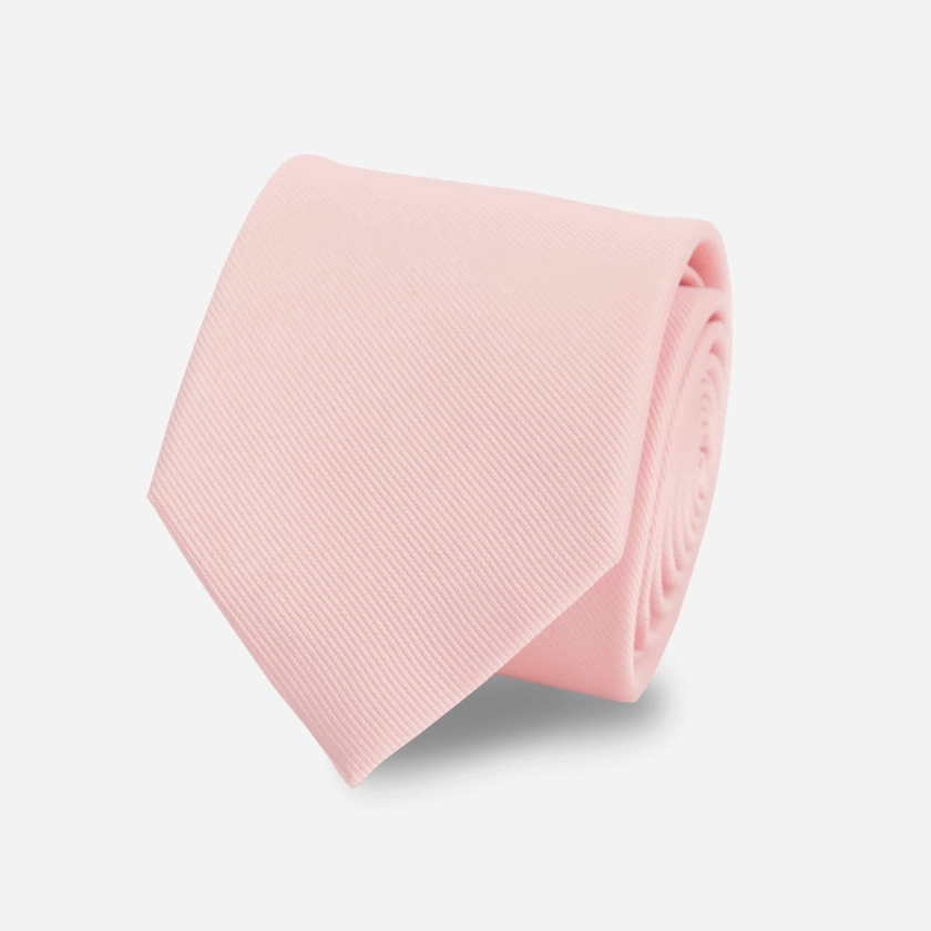 Grosgrain Solid Blush Pink Tie | Silk Ties | Tie Bar