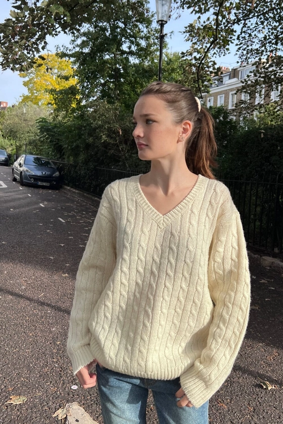 Nikki Heavy Wool Cable Knit Sweater