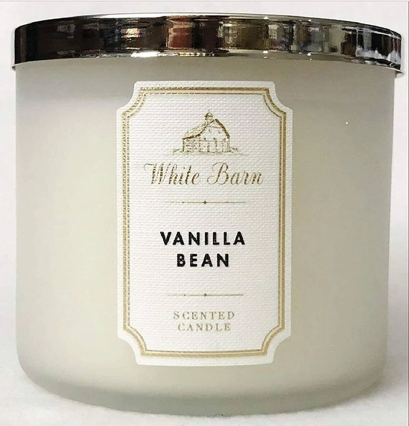 Amazon.com: Bath & Body Works White Barn 3-Wick Candle in Vanilla Bean : Home & Kitchen
