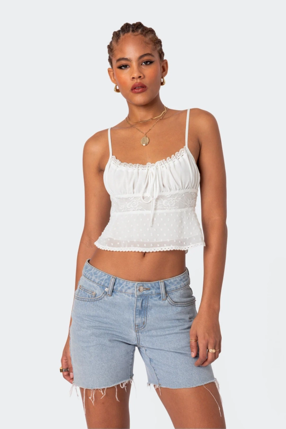 Wendy Tie Back Lacey Top