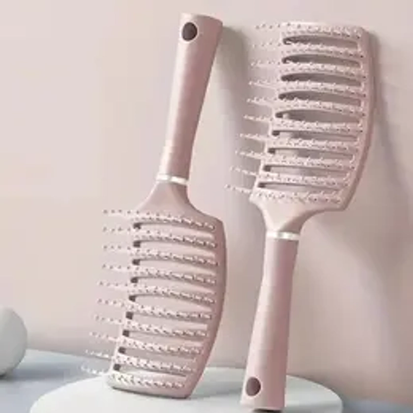 Hollow out Circular Hair Brush, Vented Detangling Hair Comb with Curved Design, Multi-use Scalp Massage Combs for Daily Use