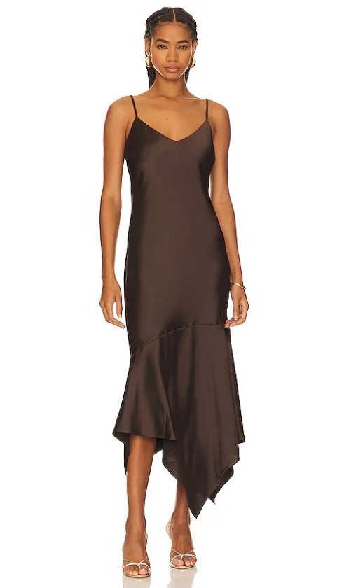 Steve Madden Lucille Slip Dress in Dark Espresso | REVOLVE