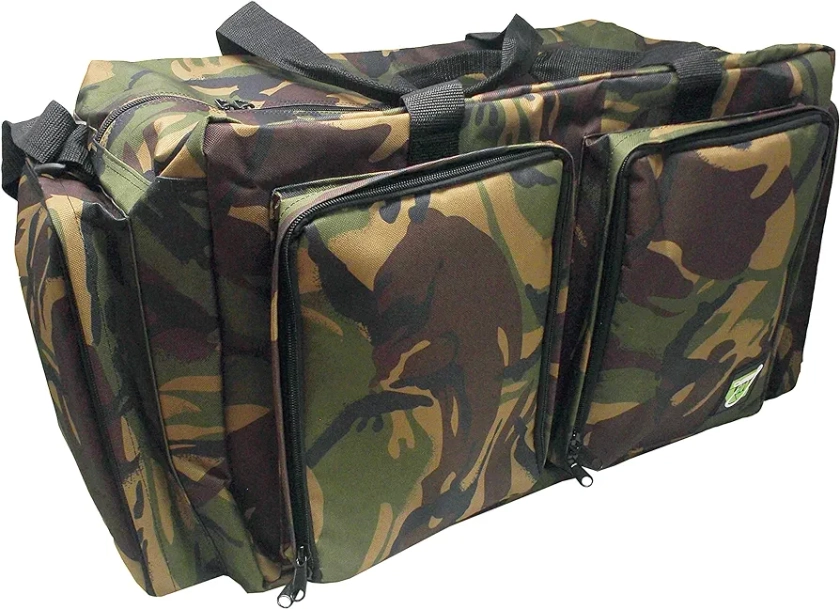 Carp On - Fishing Tackle Luggage 600D CAMO Carryall (52 x 30 x 33cm) - For Carrying all your fishing Equipment and Accessories - Use on the Riverside or Bank [27-2110C]