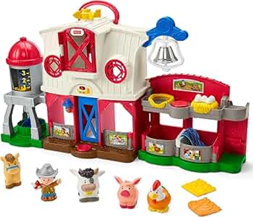 Fisher-Price Little People Toddler Learning Toy Caring for Animals Farm Playset with Smart Stages for Pretend Play Kids Ages 1+ years 