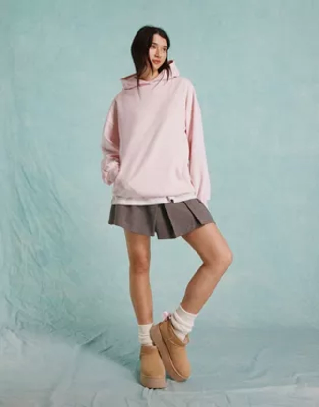 Miss Selfridge oversized hoodie in pink | ASOS