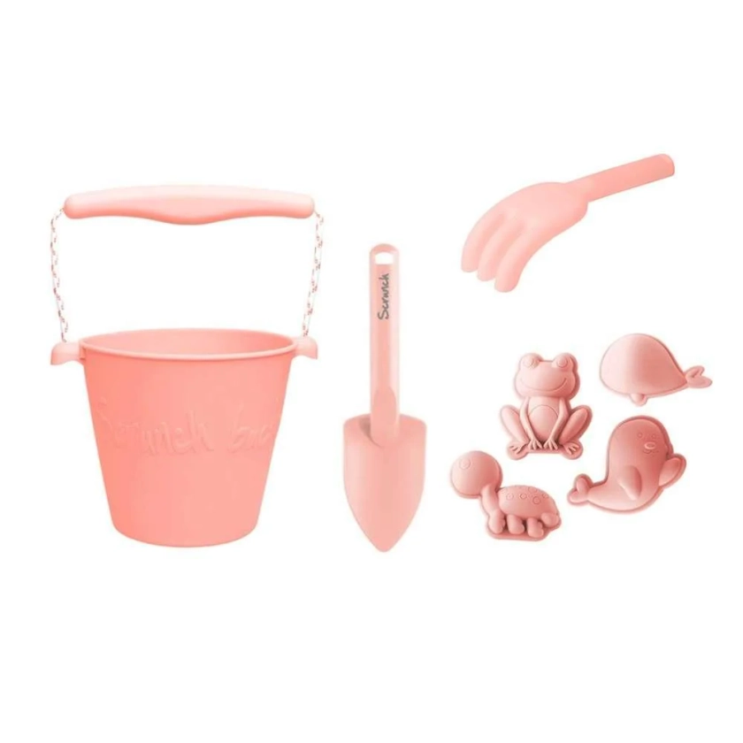 Scrunch Conjunto de Praia Silicone Coral