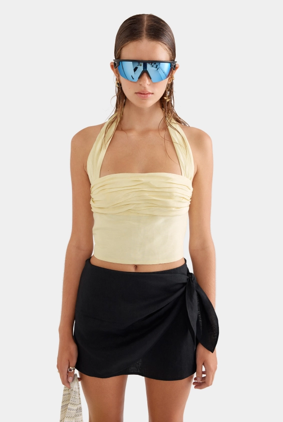 Venroy - Womens Silk Linen Halter Top | Venroy | Premium Leisurewear designed in Australia