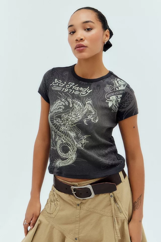 Ed Hardy Dragon Print Baby T-Shirt