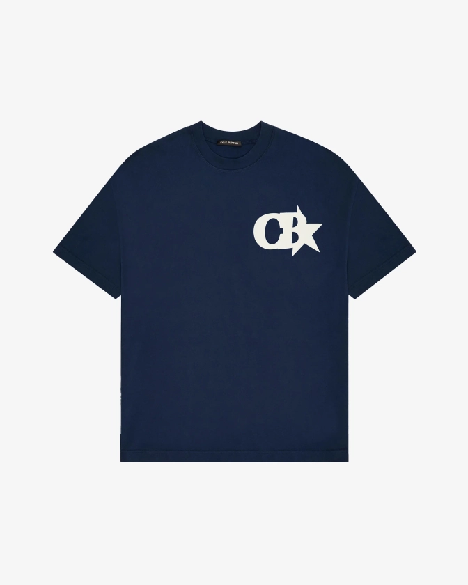 Cole Buxton | CB Star T-Shirt | Mens | Cotton | Navy Blue